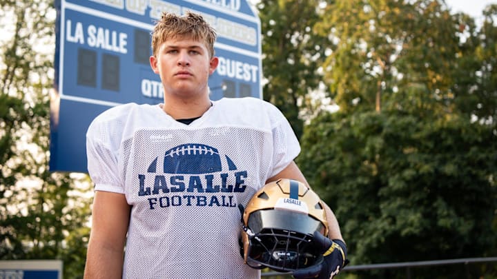 La Salle's 2025 football roster includes standouts like offensive lineman Grayson McKeogh.