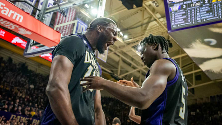 Franck Kepnang lets his emotions go with Zoom Diallo. 