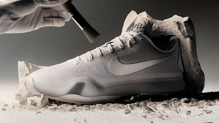 The Nike Kobe 10 Protro "Halo" colorway. The Nike Kobe 10 Protro "Halo" colorway.