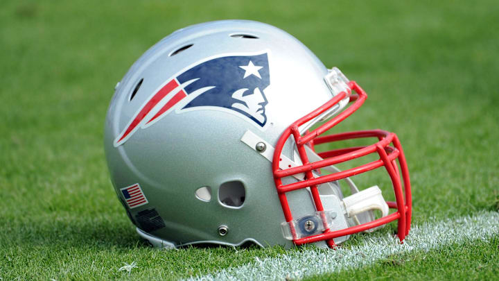 Dec 23, 2012; Jacksonville, FL, USA; New England Patriots helmet sits on the field before start of the game against the Jacksonville Jaguars at EverBank Field. Mandatory Credit: Melina Vastola-Imagn Images Dec 23, 2012; Jacksonville, FL, USA; New England Patriots helmet sits on the field before start of the game against the Jacksonville Jaguars at EverBank Field. Mandatory Credit: Melina Vastola-Imagn Images