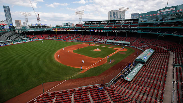 Sep 6, 2020; Boston, Massachusetts, USA; An empty Fenway Park is seen during the game between the Boston Red Sox and the Toronto Blue Jays. Mandatory Credit: Winslow Townson-Imagn Images Sep 6, 2020; Boston, Massachusetts, USA; An empty Fenway Park is seen during the game between the Boston Red Sox and the Toronto Blue Jays. Mandatory Credit: Winslow Townson-Imagn Images