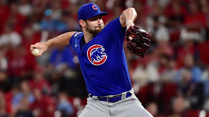 Oct 1, 2021; St. Louis, Missouri, USA;  Chicago Cubs pitcher Cory Abbott