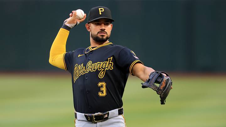 May 6, 2026; Phoenix, Arizona, USA; Pittsburgh Pirates third baseman Nick Gonzales against the Arizona Diamondbacks at Chase Field. Mandatory Credit: Mark J. Rebilas-Imagn Images May 6, 2026; Phoenix, Arizona, USA; Pittsburgh Pirates third baseman Nick Gonzales against the Arizona Diamondbacks at Chase Field. Mandatory Credit: Mark J. Rebilas-Imagn Images