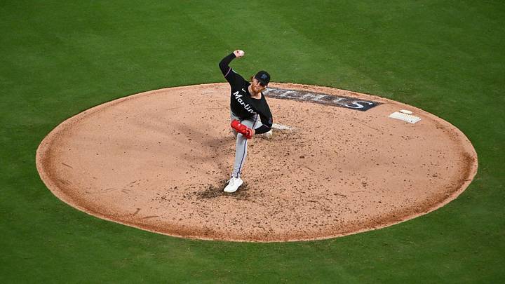 Miami Marlins starting pitcher Max Meyer Miami Marlins starting pitcher Max Meyer
