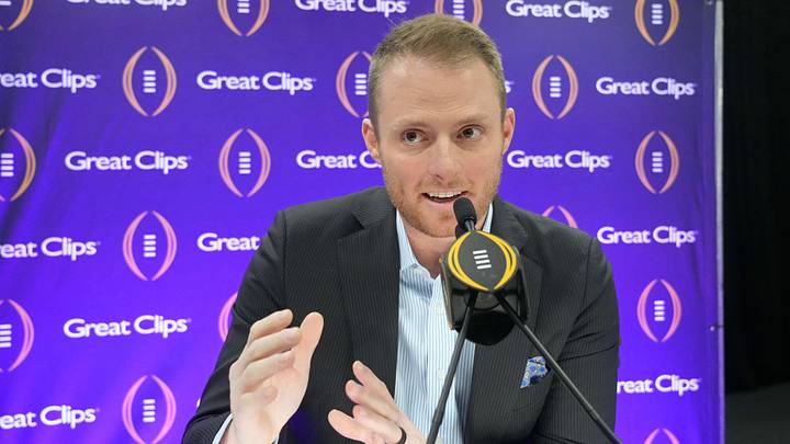 ESPN analyst Greg McElroy talks to the media during media day before the College Football Playoff national championship game ESPN analyst Greg McElroy talks to the media during media day before the College Football Playoff national championship game
