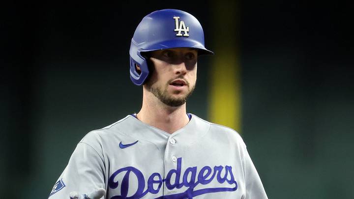 Aug 7, 2026; Phoenix, Arizona, USA; Los Angeles Dodgers outfielder Kyle Tucker against the Arizona Diamondbacks at Chase Field. Mandatory Credit: Mark J. Rebilas-Imagn Images