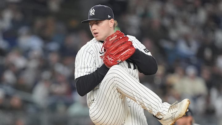 New York Yankees pitcher Ryan Weathers. New York Yankees pitcher Ryan Weathers.