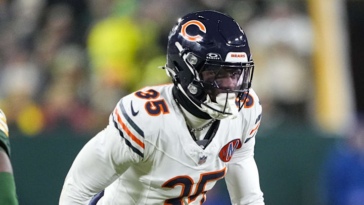 Dec 7, 2025; Green Bay, Wisconsin, USA; Chicago Bears safety C.J. Gardner-Johnson (35) during the game against the Green Bay Packers at Lambeau Field. Mandatory Credit: Jeff Hanisch-Imagn Images Dec 7, 2025; Green Bay, Wisconsin, USA; Chicago Bears safety C.J. Gardner-Johnson (35) during the game against the Green Bay Packers at Lambeau Field. Mandatory Credit: Jeff Hanisch-Imagn Images
