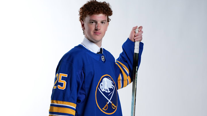 Buffalo Sabres prospect Noah Laberge, a defenseman for the Newfoundland Regiment Buffalo Sabres prospect Noah Laberge, a defenseman for the Newfoundland Regiment