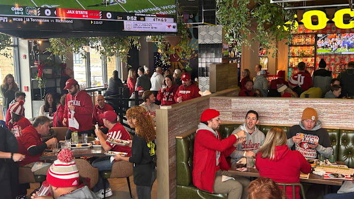 Hoosier fans flooded Social Cantina in Mishawaka.