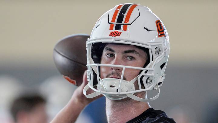 Oklahoma State quarterback Drew Mestemaker. Oklahoma State quarterback Drew Mestemaker.