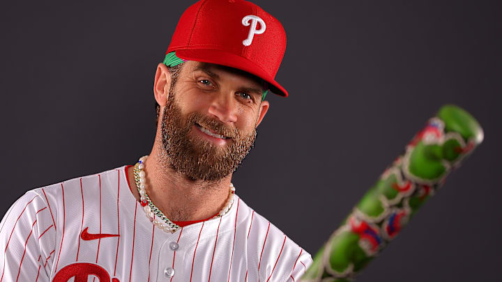 Philadelphia Phillies first baseman Bryce Harper will use a special Phillie Phanatic bat in the London Series