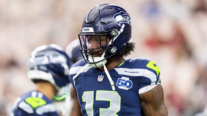 Sep 25, 2025; Glendale, Arizona, USA; Seattle Seahawks linebacker Ernest Jones IV (13) against the Arizona Cardinals at State Farm Stadium.