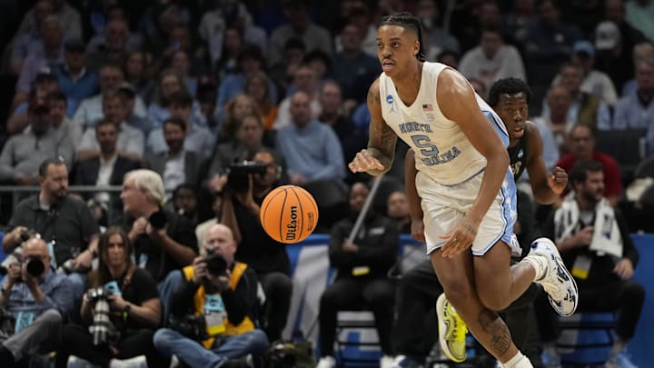 March 21, 2024, Charlotte, NC, USA; North Carolina Tar Heels forward Armando Bacot (5)