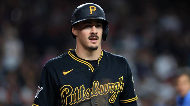May 6, 2026; Phoenix, Arizona, USA; Pittsburgh Pirates shortstop Konnor Griffin (6) against the Arizona Diamondbacks at Chase Field. Mandatory Credit: Mark J. Rebilas-Imagn Images