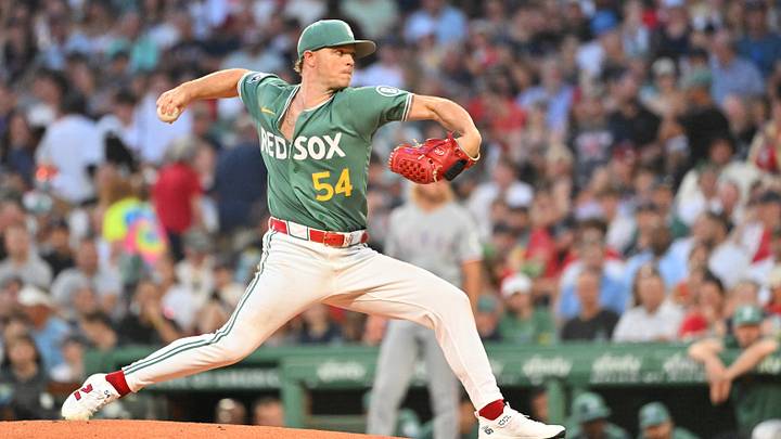 Jun 12, 2026; Boston, Massachusetts, USA; Boston Red Sox starting pitcher Sonny Gray (54) pitches against the Texas Rangers during the fourth inning at Fenway Park. Mandatory Credit: Eric Canha-Imagn Images Jun 12, 2026; Boston, Massachusetts, USA; Boston Red Sox starting pitcher Sonny Gray (54) pitches against the Texas Rangers during the fourth inning at Fenway Park. Mandatory Credit: Eric Canha-Imagn Images