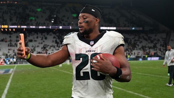 Philadelphia Eagles running back Saquon Barkley.