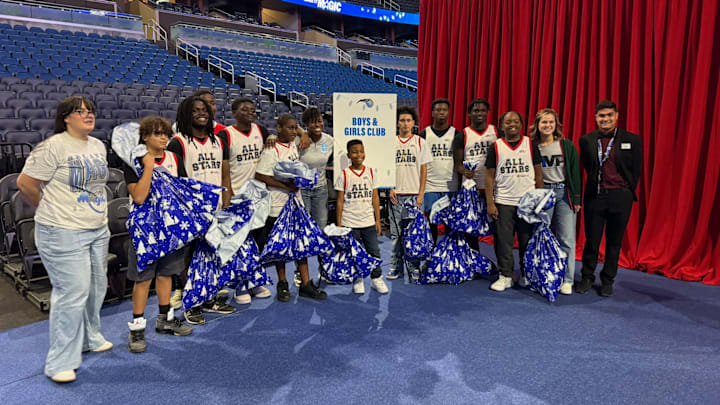 The Magic hosted several organizations with underserved youth from the Parramore Kidz Zone for a holiday surprise on Monday afternoon.