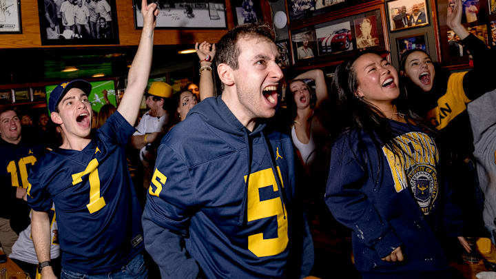 Michigan Fans Watch the CFP National Championship