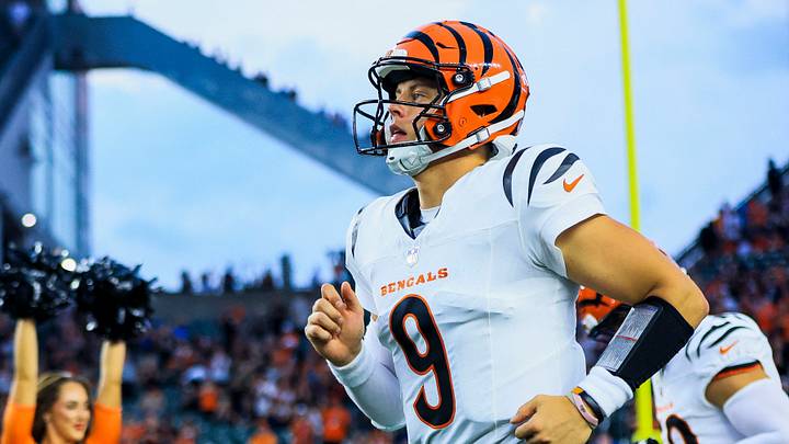 Aug 13, 2026; Cincinnati, Ohio, USA; Cincinnati Bengals quarterback Joe Burrow (9) runs onto the field before the game against the Detroit Lions at Paycor Stadium. Mandatory Credit: Katie Stratman-Imagn Images Aug 13, 2026; Cincinnati, Ohio, USA; Cincinnati Bengals quarterback Joe Burrow (9) runs onto the field before the game against the Detroit Lions at Paycor Stadium. Mandatory Credit: Katie Stratman-Imagn Images