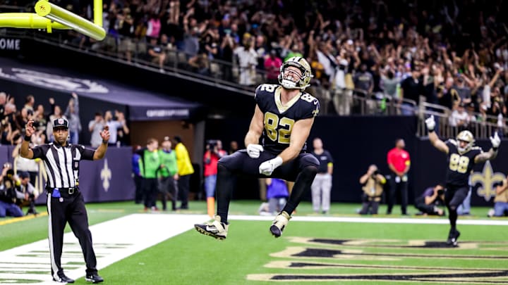 Adam Trautman caught his first TD of the season against Seattle in Week 5