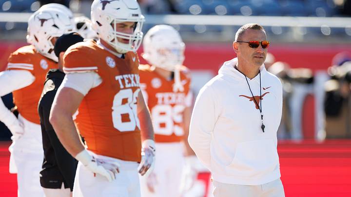 Dec 31, 2025; Orlando, FL, USA; Texas Longhorns head coach Steve Sarkisian Dec 31, 2025; Orlando, FL, USA; Texas Longhorns head coach Steve Sarkisian