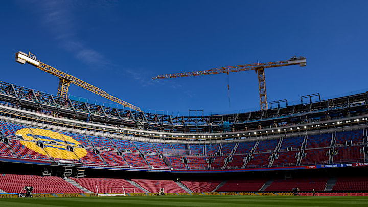 Les travaux au Camp Nou ne sont pas complètement achevés.