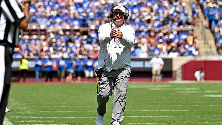 Sep 12, 2026; College Station, Texas, USA; Texas A&M Aggies head coach Mike Elko calls a time out during the first half against Arizona State Sun Devils at Kyle Field. Mandatory Credit: Maria Lysaker-Imagn Images Sep 12, 2026; College Station, Texas, USA; Texas A&M Aggies head coach Mike Elko calls a time out during the first half against Arizona State Sun Devils at Kyle Field. Mandatory Credit: Maria Lysaker-Imagn Images