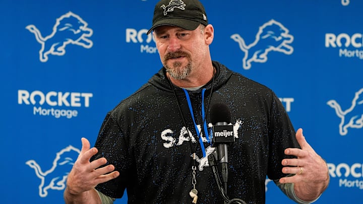 Detroit Lions head coach Dan Campbell speaks at Meijer Performance Center in Allen Park on Friday, Jan.3, 2025. Detroit Lions head coach Dan Campbell speaks at Meijer Performance Center in Allen Park on Friday, Jan.3, 2025.