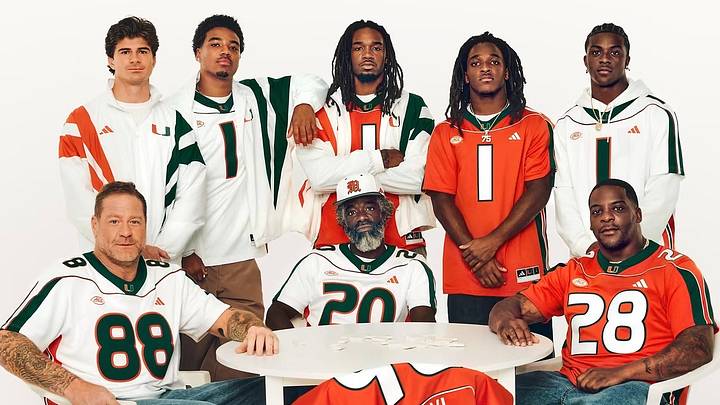 Adidas is celebrating the Miami Hurricanes' 2001 National Championship.
