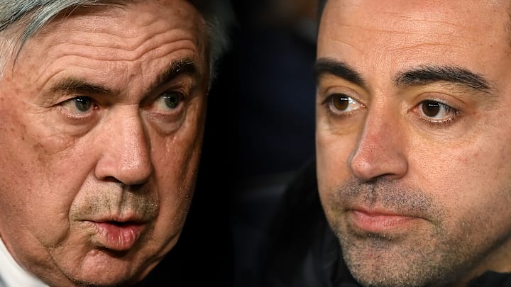 Carlo Ancelotti y Xavi Hernández Carlo Ancelotti y Xavi Hernández