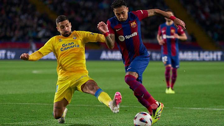 O brasileiro Raphinha foi o carrasco do Las Palmas no último jogo