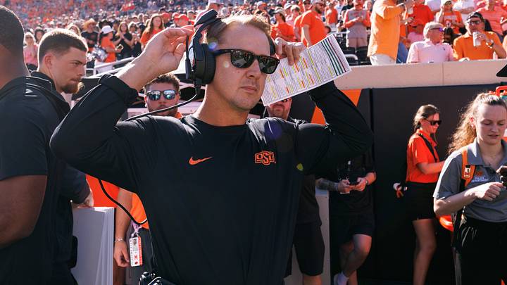 Oklahoma State Cowboys head coach Eric Morris. Oklahoma State Cowboys head coach Eric Morris.