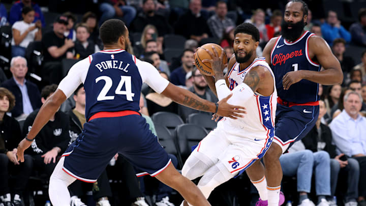 Norman Powell, Paul George, James Harden