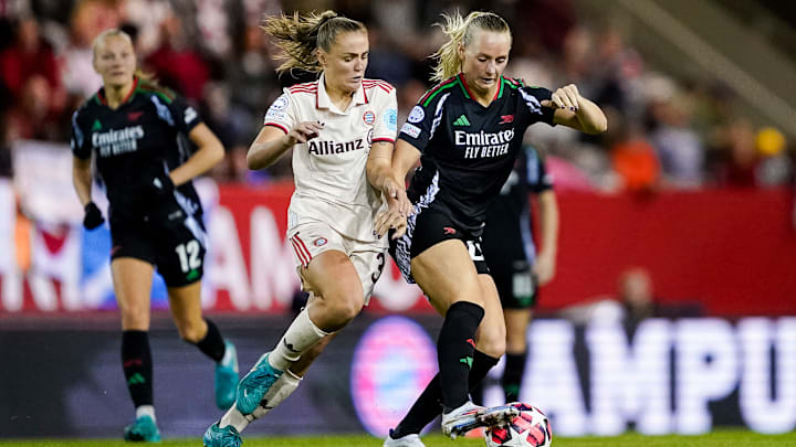 Arsenal e Bayern de Munique disputam a liderança do Grupo C da Champions Feminina 2024/25