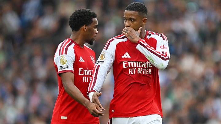 Ezri Konsa, Jurrien Timber, Arsenal Ezri Konsa, Jurrien Timber, Arsenal