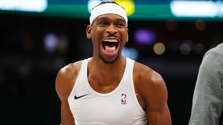 Apr 10, 2026; Denver, Colorado, USA; Oklahoma City Thunder guard Shai Gilgeous-Alexander (2) reacts before the game against the Denver Nuggets at Ball Arena. Mandatory Credit: Ron Chenoy-Imagn Images Apr 10, 2026; Denver, Colorado, USA; Oklahoma City Thunder guard Shai Gilgeous-Alexander (2) reacts before the game against the Denver Nuggets at Ball Arena. Mandatory Credit: Ron Chenoy-Imagn Images