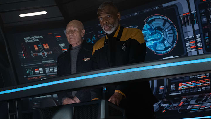 Patrick Stewart as Picard and LeVar Burton as Geordi La Forge in "Dominion" Episode 307, Star Trek: Picard on Paramount+. Photo Credit: Trae Patton/Paramount+. ©2021 Viacom, International Inc. All Rights Reserved. Patrick Stewart as Picard and LeVar Burton as Geordi La Forge in "Dominion" Episode 307, Star Trek: Picard on Paramount+. Photo Credit: Trae Patton/Paramount+. ©2021 Viacom, International Inc. All Rights Reserved.