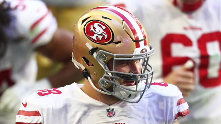 San Francisco 49ers offensive tackle Colton McKivitz (68)