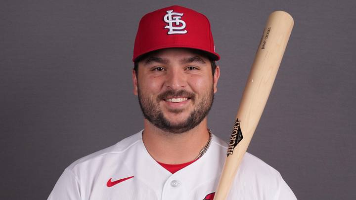 Feb 17, 2026; Jupiter, FL, USA; St. Louis Cardinals catcher Jimmy Crooks (8). Mandatory Credit: Jim Rassol-Imagn Images Feb 17, 2026; Jupiter, FL, USA; St. Louis Cardinals catcher Jimmy Crooks (8). Mandatory Credit: Jim Rassol-Imagn Images