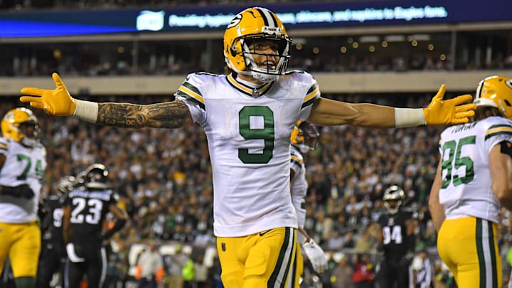 Green Bay Packers wide receiver Christian Watson (9)