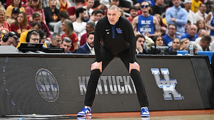 Mar 22, 2026; St. Louis, MO, USA; Kentucky Wildcats head coach Mark Pope.