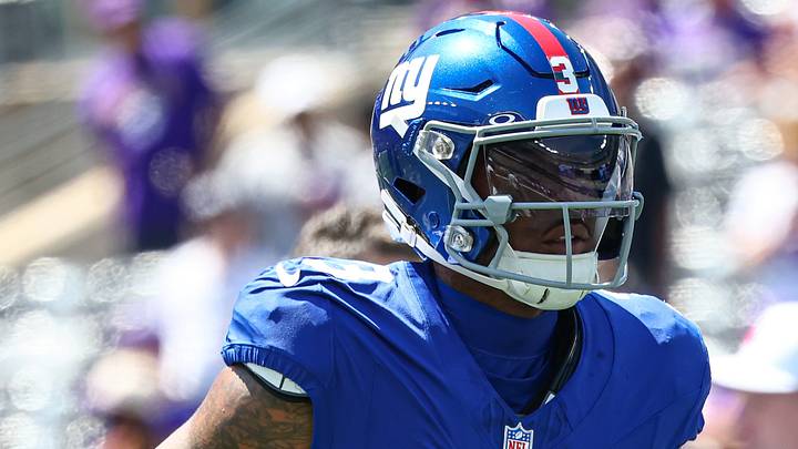 Aug 15, 2026; East Rutherford, New Jersey, USA; New York Giants wide receiver Odell Beckham Jr. (3) warms up before the game against the Minnesota Vikings at MetLife Stadium. Aug 15, 2026; East Rutherford, New Jersey, USA; New York Giants wide receiver Odell Beckham Jr. (3) warms up before the game against the Minnesota Vikings at MetLife Stadium.