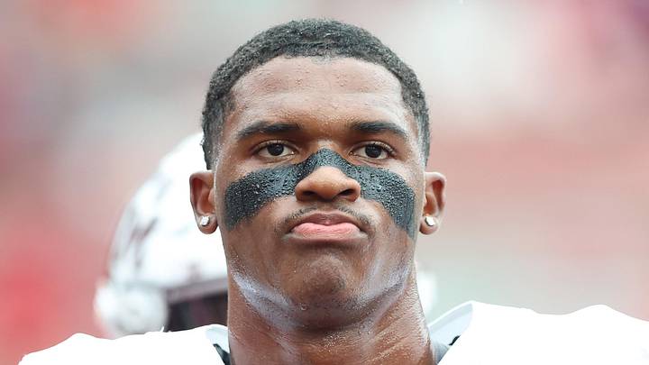 Oct 18, 2025; Fayetteville, Arkansas, USA; Texas A&M Aggies quarterback Marcel Reed (10) prior to the game against the Arkansas Razorbacks at Donald W. Reynolds Razorback Stadium. Mandatory Credit: Nelson Chenault-Imagn Images Oct 18, 2025; Fayetteville, Arkansas, USA; Texas A&M Aggies quarterback Marcel Reed (10) prior to the game against the Arkansas Razorbacks at Donald W. Reynolds Razorback Stadium. Mandatory Credit: Nelson Chenault-Imagn Images