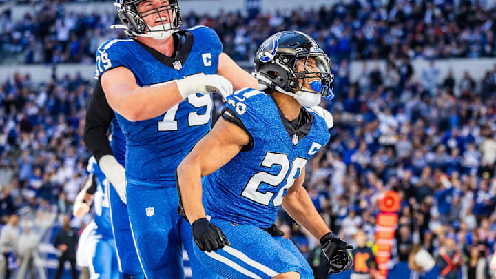 Indianapolis Colts running back Jonathan Taylor (28).
