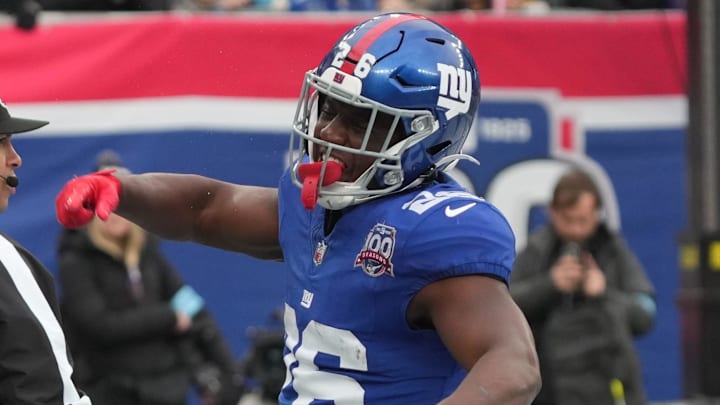 Devin Singletary after scoring TD in the first half. The Baltimore Ravens came to MetLife Stadium to play the New York Giants.