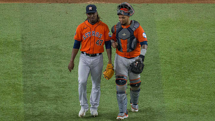 Houston Astros relief pitcher Rafael Montero