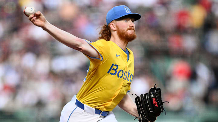 Aug 30, 2025; Boston, Massachusetts, USA; Boston Red Sox starting pitcher Dustin May (85) pitches against the Pittsburgh Pirates during the first inning at Fenway Park. Mandatory Credit: Brian Fluharty-Imagn Images Aug 30, 2025; Boston, Massachusetts, USA; Boston Red Sox starting pitcher Dustin May (85) pitches against the Pittsburgh Pirates during the first inning at Fenway Park. Mandatory Credit: Brian Fluharty-Imagn Images