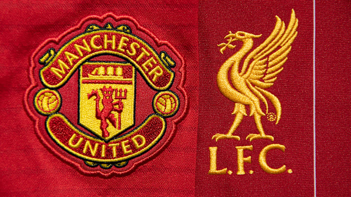 The Liverpool and Manchester United Club Crests