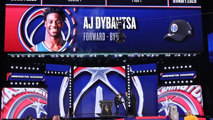 Jun 23, 2026; New York, NY, USA; With the first pick in the 2026 NBA draft the Washington Wizards selected BYU forward AJ Dybantsa Jun 23, 2026; New York, NY, USA; With the first pick in the 2026 NBA draft the Washington Wizards selected BYU forward AJ Dybantsa